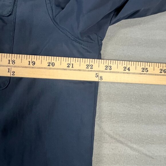 Ezekiel Jacket Mens Medium Navy Blue Nylon Snap Button Shirt Coat Lined Pockets - Picture 6 of 10